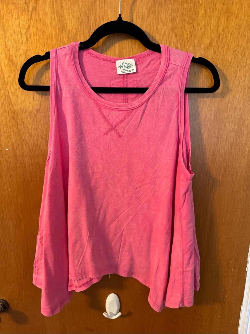 Vintage Vibe Pink Sleeveless Tank Top - No Brand